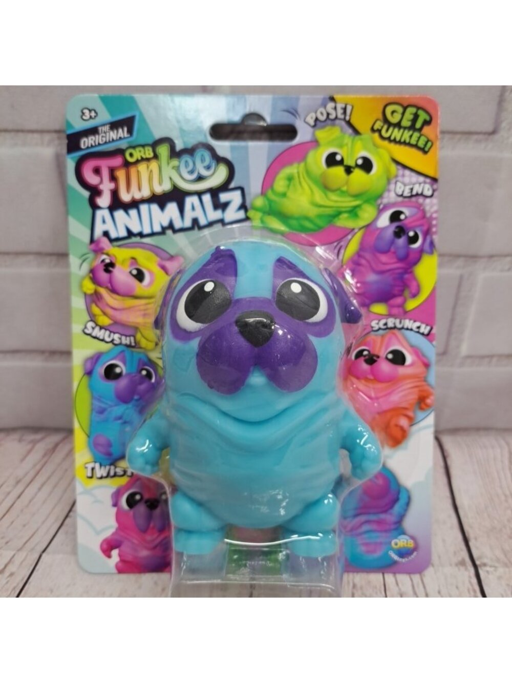 ORB Orginal Funkee Animalz Dog Bendable Novelty Toy Figure Ages 3+ Blue‎ New